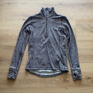 Lululemon Black and White Quarter Zip Pullover